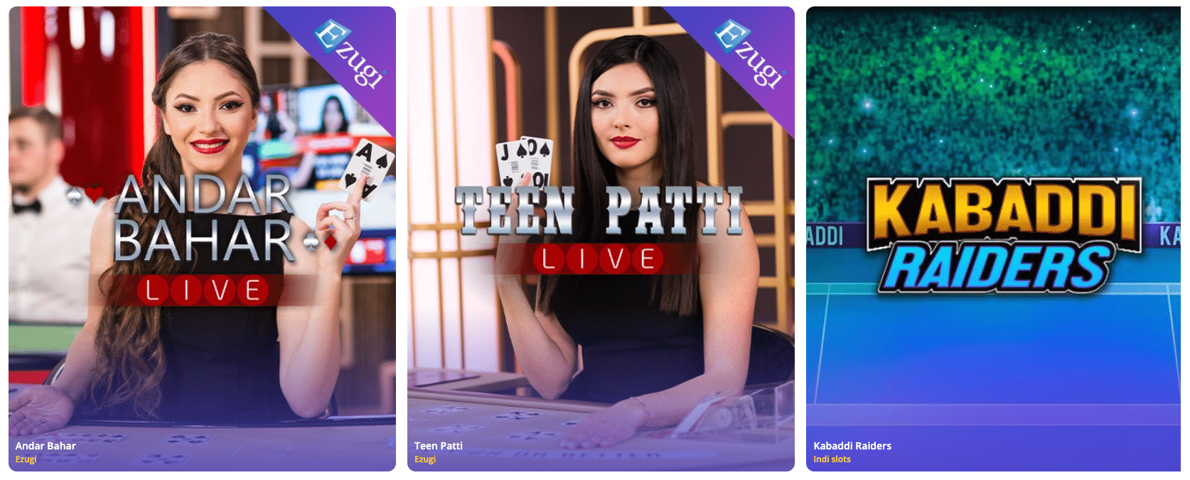 live games you can play at Casino Days