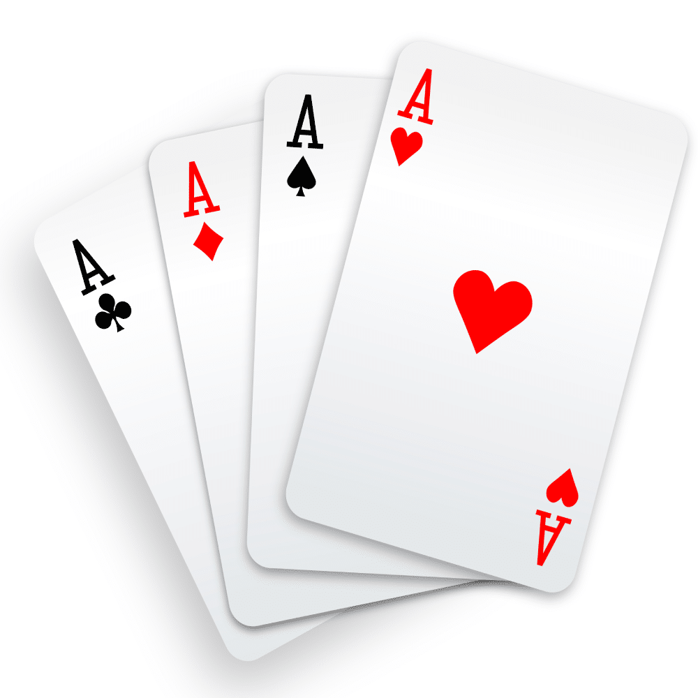 Aces cards laidout